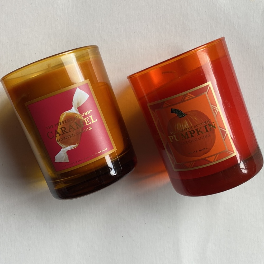 The White Barn candle company set of 2 scented candles.  New in box.